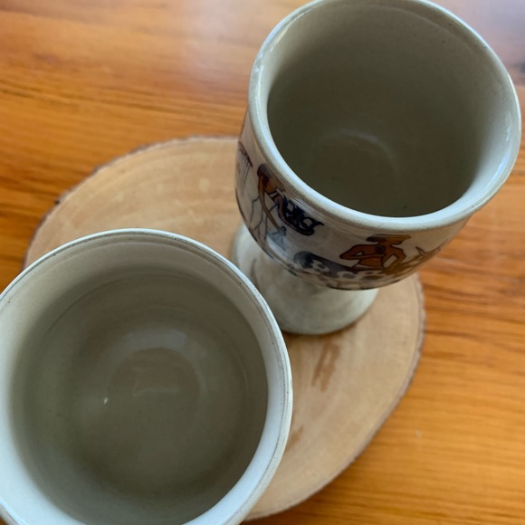 Stoneware Vintage Egyptian Revival Goblets Made in Japan circa 1970s - Picture 8 of 11